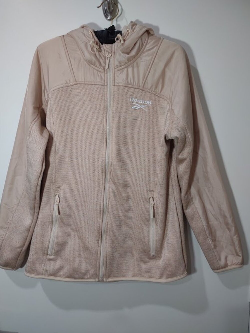 Women’s MED REEBOK Lightweight Soft Shell Zippered Jacket W/ Hood - Gold NWOT!!!
